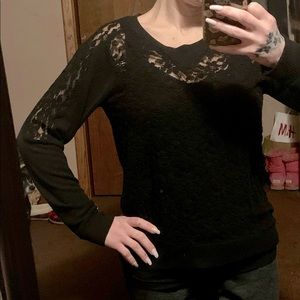 Rue 21 lace inset crewneck sweater